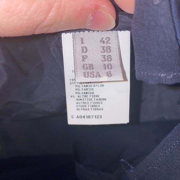 EUC Midi Philosophy Brand Fitted Midi Dress Size 6 Navy and Black - Picture 11 of 11